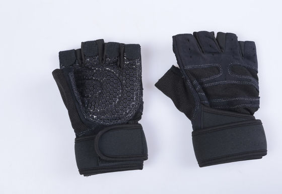 CINA Olahraga Olahraga Pelindung Gear / Half Finger Glove Untuk Dumbbell Exercise Weight Lifting pemasok