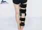 Bahan SBR medis Adjustable Hitam Ortopedi Retainer Knee Braces Produk Berengsel pemasok