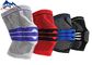 3D Circular Knit Fabric Patella Sleeve Silicone Sport Elastis Rajutan Knee Support Untuk Menjalankan Basketball pemasok