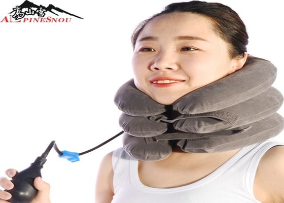 CINA Inflatable Serviks Brace Leher Collar Pillow Brace Dengan Velvet, Neck Pain Relief pemasok