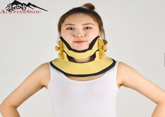 CINA Adjustable Perangkat Traksi Serviks Dukungan Inflatable Leher Brace Warna Kuning pemasok